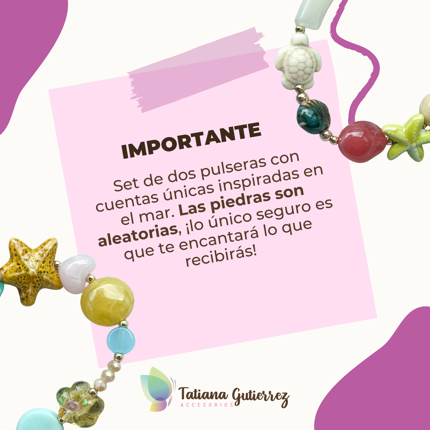 Secretos del Mar | Pulseras con Piedras al Azar