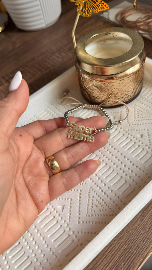Pulsera Super Mamá ajustable